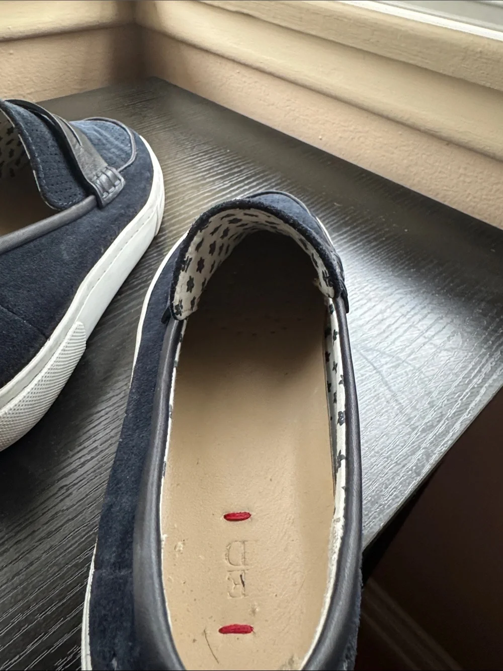 ED Love Navy Suede Slip-On Loafers/Sneakers